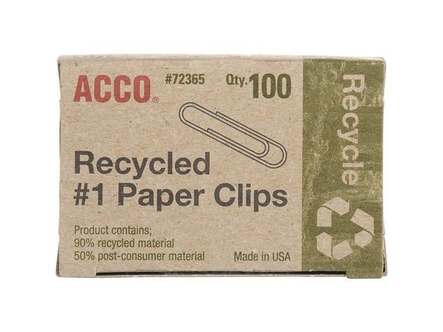 ACCO Recycled Paper Cips No 1 1-9/32' Standard 10BX/PK SR 72365PK