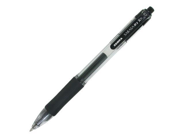 Zebra Sarasa Retractable Gel Pen Black Ink Medium Dozen 46810