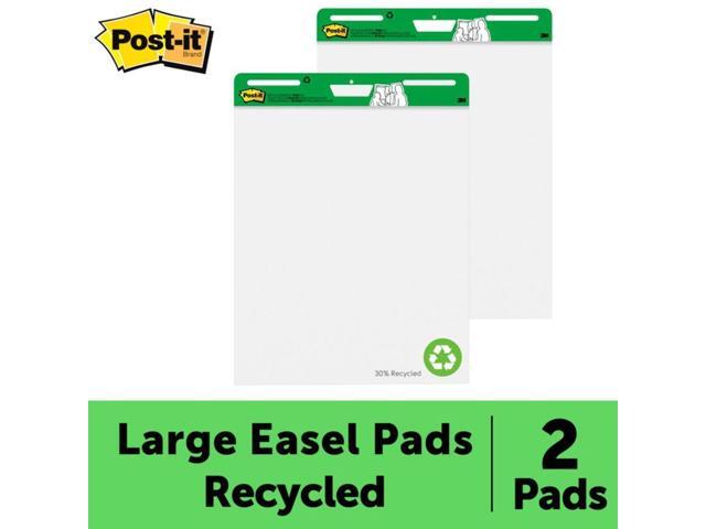 Post-it Super Sticky Easel Pads, 25' x 30', 30% Recycled, White, Pack Of 2 Pads