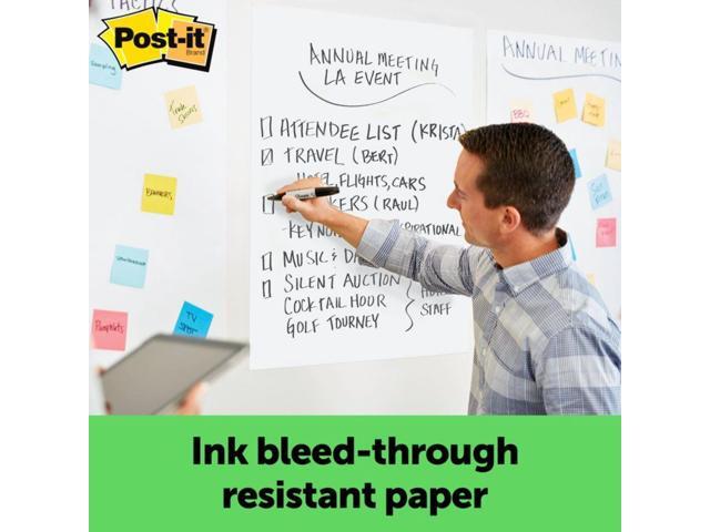Post-it Super Sticky Easel Pads, 25' x 30', 30% Recycled, White, Pack Of 2 Pads