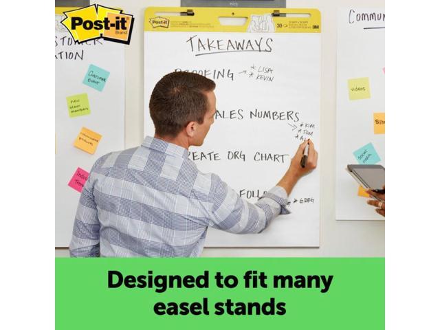 Post-it Super Sticky Easel Pads, 25' x 30', 30% Recycled, White, Pack Of 2 Pads