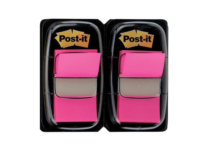 3M 680BP2 Standard Tape Flags in Dispenser Bright Pink 100 Flags per Dispenser