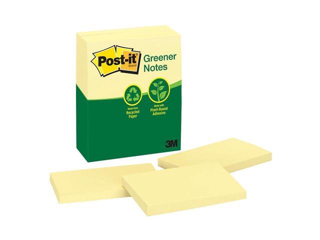 Post-It Greener Notes Note,Post-It,3x5,12/Pk,Yw 655RPYW