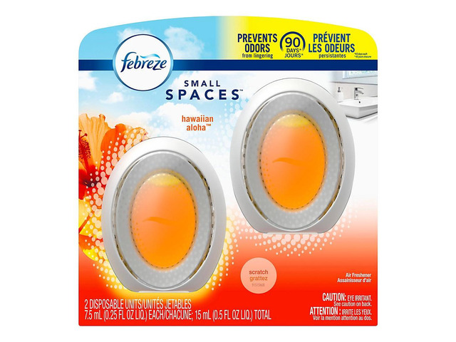 Febreze Small Spaces Air Fresheners, Hawaiian Aloha, 0.5 Oz, Pack Of 2 Air Fresheners