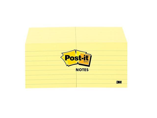 3M Post-it Notes Lined 3'x3' 100 Sheets/PD 12/PK Yellow 630SS