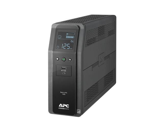APC - Back-UPS Pro 1350VA, 120V, AVR, LCD, 2 USB charging ports, 10 NEMA outlets (4 surge) - Black - image 4