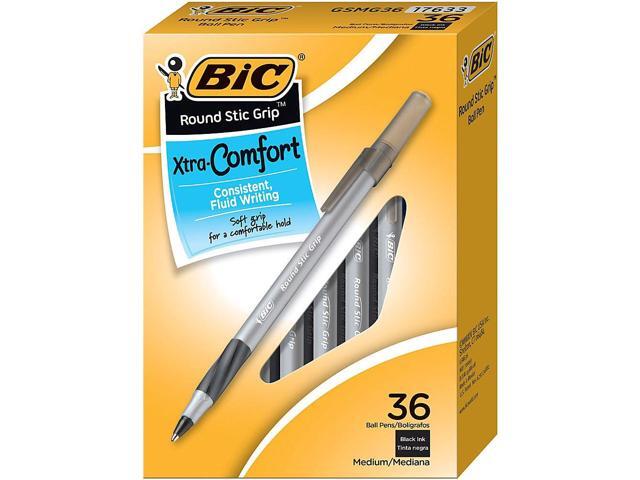 BIC Pen,Rnd Stic Grip,36pk,Bk GSMG361BK