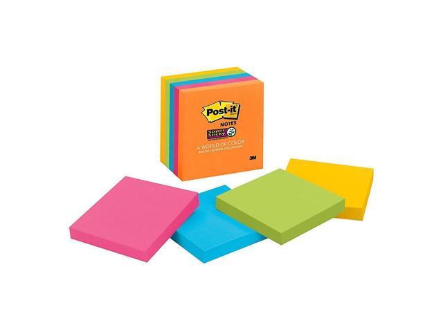 Post-it Pads in Rio de Janeiro Colors 3 x 3 90-Sheet 5/Pack 6545SSUC