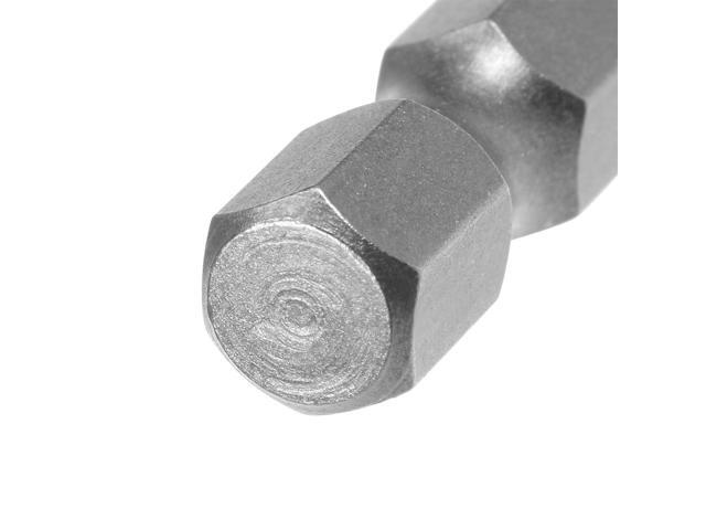 10Pcs 1/4' Hex Shank 100mm Length Magnetic Hex Head H6 Screwdriver Bits S2 Alloy Steel