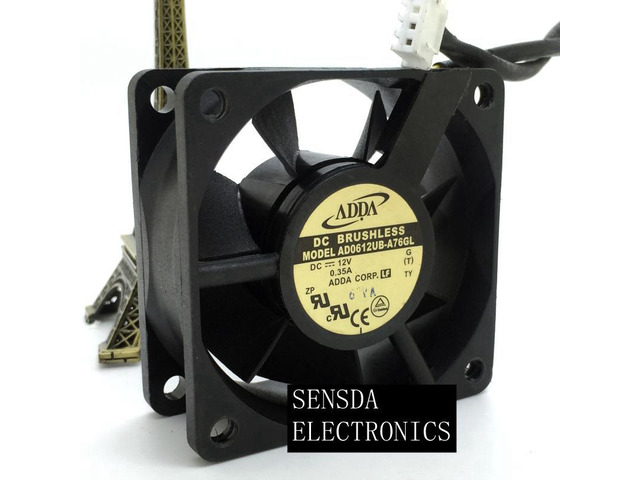 FOR ADDA AD0612UB-A76GL 60*60*25mm DC 12V 0.35A axial cooling fan