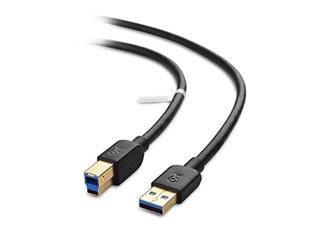 cable matters long usb 3.0 cable (usb 3 cable, usb 3.0 a to b cable) in black 10 ft