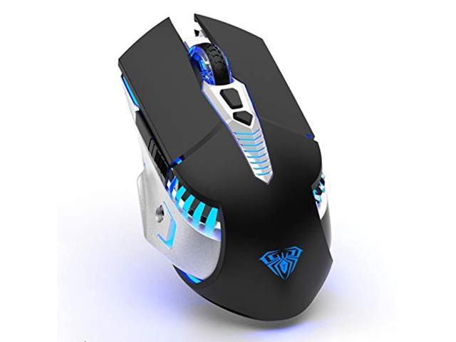 aula sc200 wireless bluetooth gaming mouse rechargeable, built-in 800mah battery, 3 mode(bt5.0, bt3.0 & 2.4g) switch 3 devices,