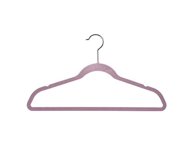 econoco hsl17pp50 velvet suit hanger with notch, pink (pack of 50)