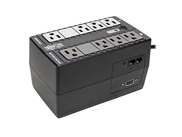 tripp lite internet550ser 550va 300w ups desktop battery back up compact 120v db9 rj11 pc, 8 outlets,black