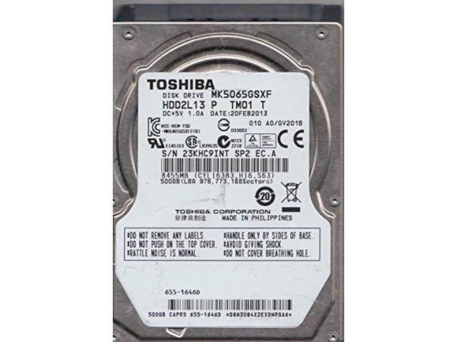 toshiba mk5065gsxf 500 gb sata 2.5-inch internal hard drive - 5400 rpm. drive only.