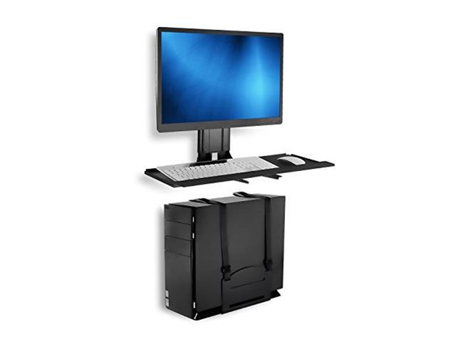 Mount-It! Computer Monitor and Keyboard Wall Mount with CPU Holder Fits 13 to 32 Screens Capacity 22 lbs. - image 2