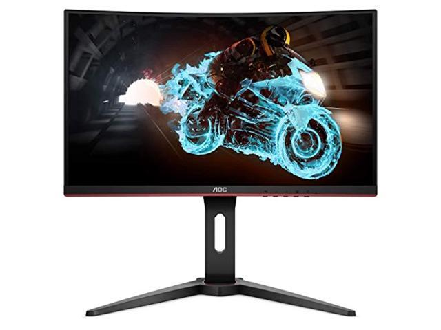 aoc c24g1a 24' curved frameless gaming monitor, fhd 1920x1080, 1500r, va, 1ms mprt, 165hz (144hz supported), freesync premium,