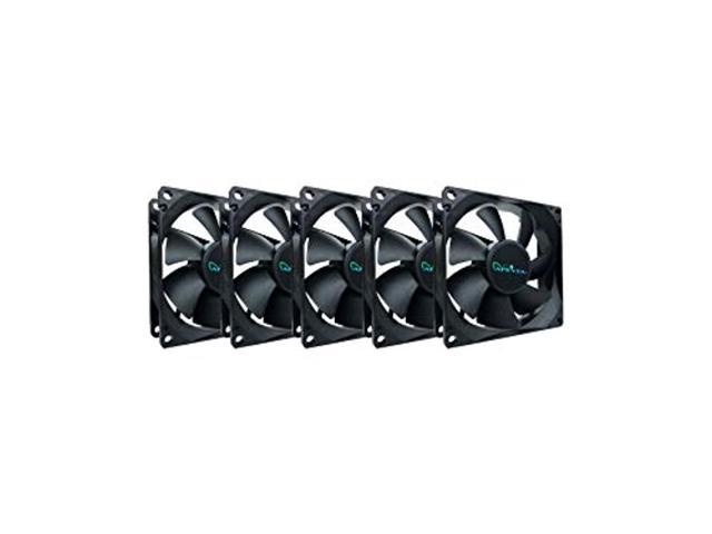 apevia af58s-bk 80mm 4pin molex + 3pin motherboard silent black case fan - connect to power supply or motherboard (5-pk)