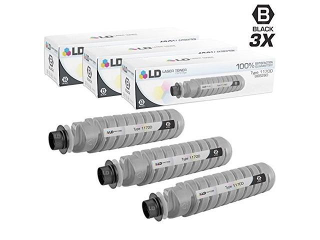 LD Compatible Toner Cartridge Replacement for Ricoh 888260 Type 1170D (Black, 3-Pack) Compatible with Ricoh 1515 MP161 MP171 MP201 DSM415 DSM516...