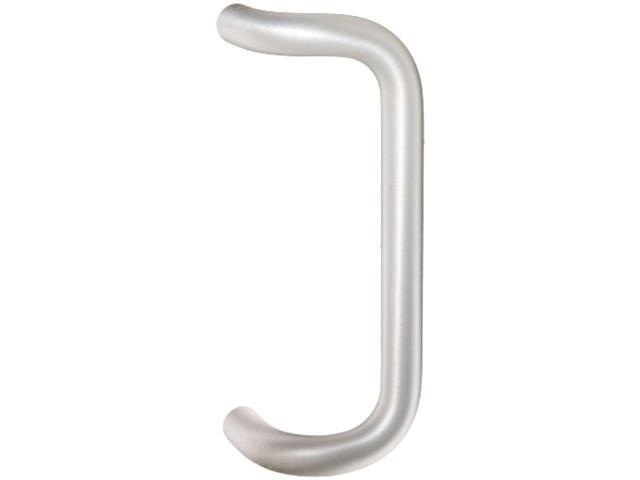 rockwood bf157.28 aluminum 90-degree offset door pull, 1' diameter x 10' center-to-center, through bolt mounting for 1-3/4' doo