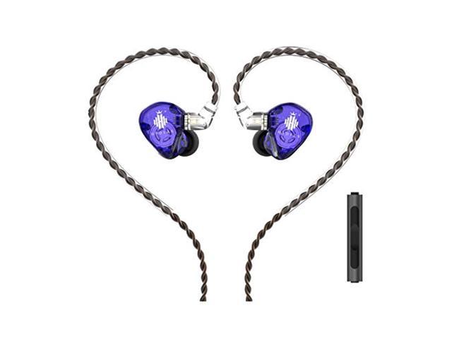 hidizs ms1-rainbow in-ear monitor headphones, hi res wired earphones, polymer diaphragm hi-fi iem earphones with detachable cab
