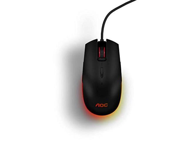 aoc gaming rgb gaming mouse, omron (l & r) switches, 5000 dpi, customizable buttons and on-the-fly dpi change, light fx rgb, aoc g-tools software.