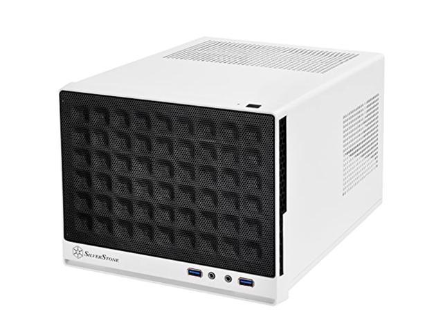 silverstone technology ultra compact mini-itx computer case with mesh front panel white & black (sst-sg13wb-usa)