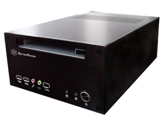 silverstone aluminum alloy mini-itx case with 60-watt dc to dc adapter lc12b (black)
