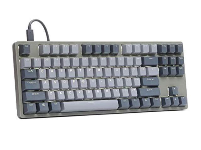 drop entr mechanical keyboard - tenkeyless anodized aluminum case, doubleshot shine-through pbt keycaps, n-key rollover, usb-c, white backlit led.