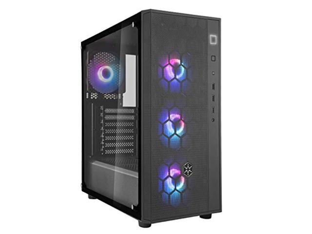 silverstone fara r1 pro, tempered glass, mid tower atx chassis with argb, sst-far1b-pro