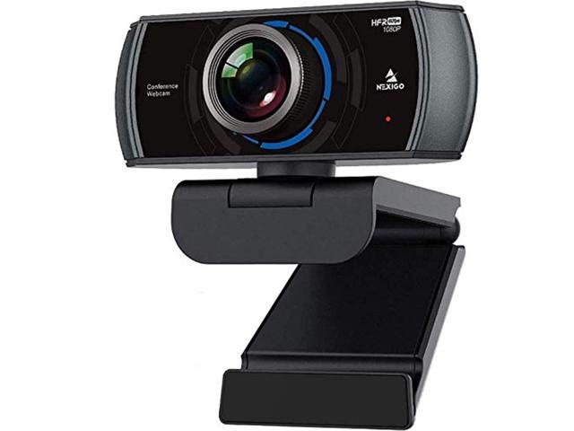 1080p 60fps webcam with microphone, 2021 nexigo n980p hd usb computer camera, built-in dual noise reduction mics, 120 degrees wide-angle for.