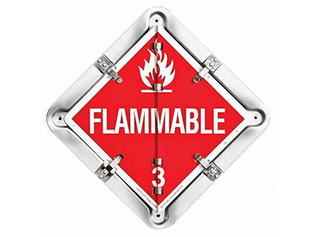 labelmaster 81-8fo 8 legend hazmat flip placard system for trailers, full frame