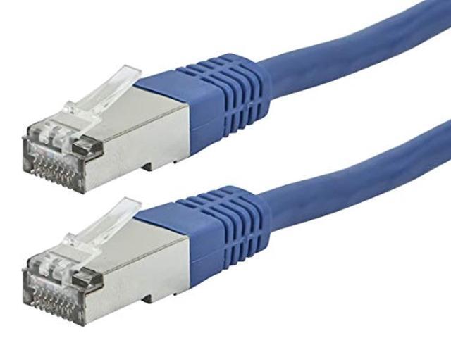 Monoprice Cat6A Ethernet Patch Cable - 7 feet - Blue Zeroboot, RJ45, Stranded, 550Mhz, STP, Pure Bare Copper Wire, 10G, 26AWG - Entegrade Series