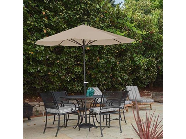 pure garden 50-lg1040 patio umbrella outdoor shade with easy crank, 9 ft, sand photo