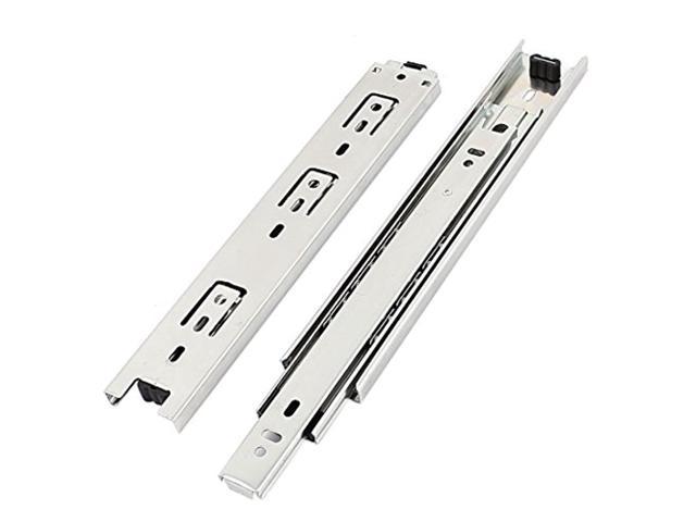 uxcell 10-inch drawer slides, full extension ball bearing two way slide track rail 38mm wide 55lb capacity 1 pair