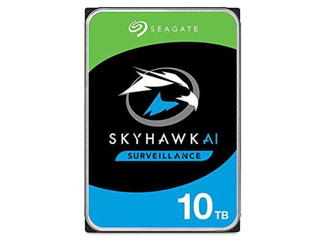 seagate skyhawk ai 10tb video internal hard drive hdd - 3.5 inch sata 6gb/s 256mb cache for dvr nvr security camera system with in-house rescue.