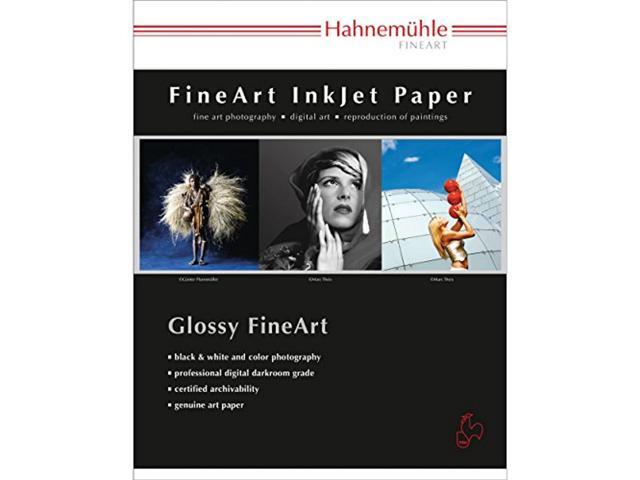 hahnemuhle baryta fb, bright white high gloss inkjet paper, 350 gsm, 13x19', 25 sheets