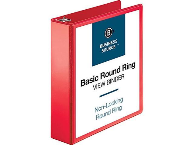 Business Source View Binder Round Ring 2' Red 09968