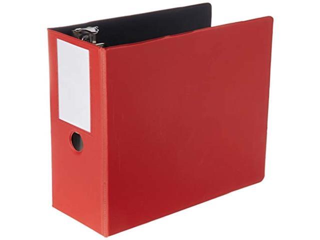 Business Source Slanted D-Ring Binder w/LH 5' Red 33124