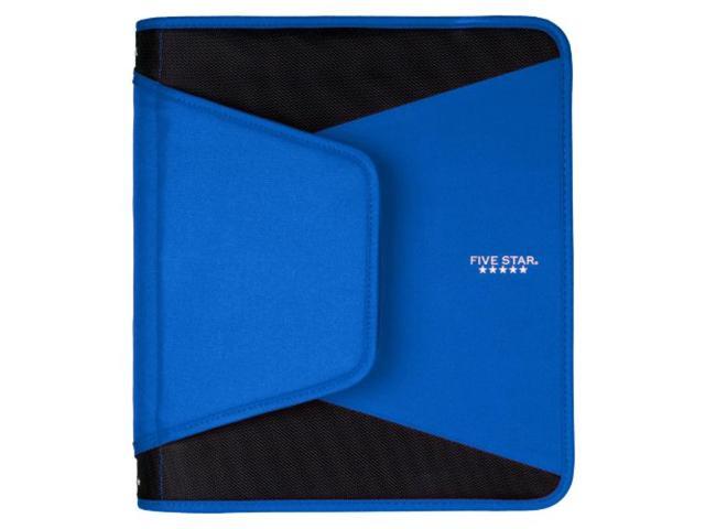 Five Star 1.5-Inch Zipper Binder with Expanding File, Blue (72202)