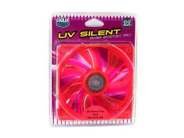 cooler master 120mm silent fan, 3 & 4 pin, red color