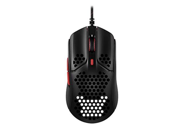 hyperx pulsefire haste - gaming mouse - ultra-lightweight, 59g, honeycomb shell, hex design, hyperflex usb cable, up to 16000 dpi, 6 programmable.