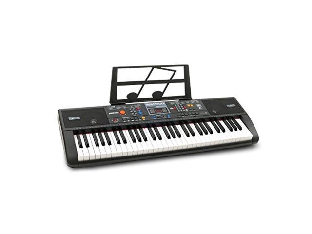 plixio 61-key digital electric piano keyboard & sheet music stand - portable electronic keyboard for beginners (kids & adults)