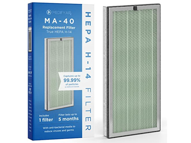 Medify Air MA40R1 H14 True HEPA 999 Particle Removal MA-40UR-1