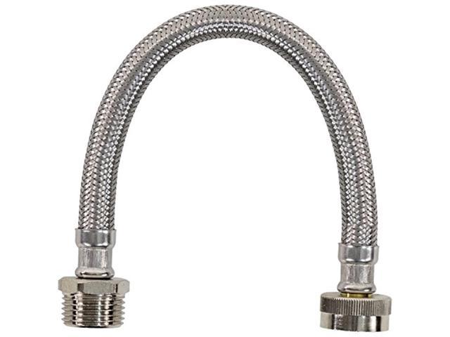 certified appliance accessories wi12ssfm braided stainless steel water-inlet hose, 1ft photo