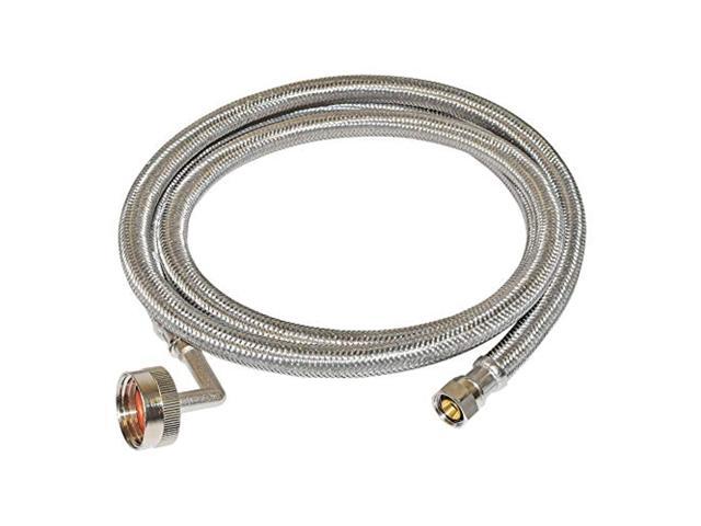 eastman 41013 braided stainless steel dishwasher connector with elbow, 8 feet, silver photo