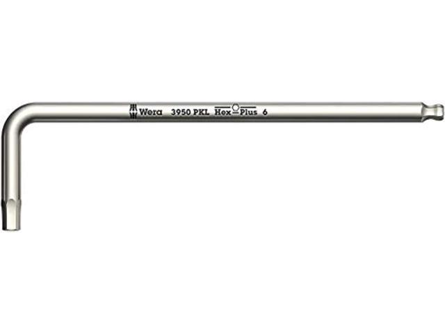 wera - 5022705001 3950 pkl stainless long arm ballpoint 5.0mm hex key