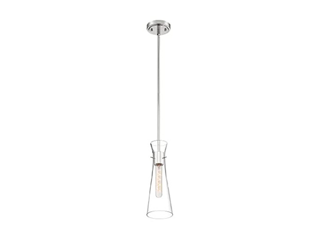 nuvo 60/6868 bahari 1 light mini pendant fixture,polished nickel