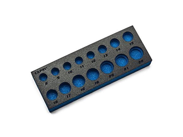 capri tools mechanic's tray for 3/8 in. drive sockets, metric