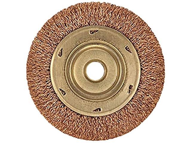 AMPCO SAFETY TOOLS WB-44 Crimped Wire Wheel Wire Brush, Arbor, 6'